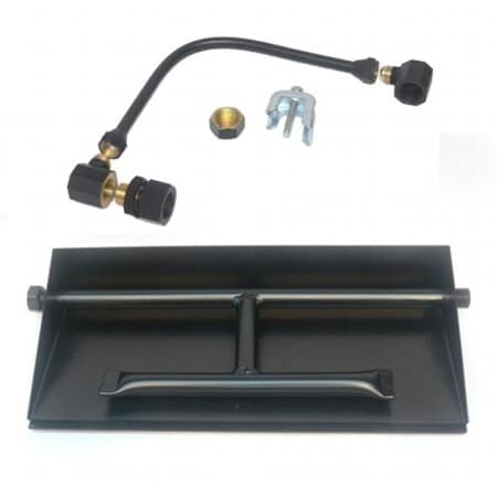 Tretco Tretco OB2-BK2-24-LP 21 in. Powder Coated Dual Burner Pan Kit; Liquid Propane OB2-BK2-24-LP